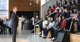 Chris Kempczinski presenting to an audience